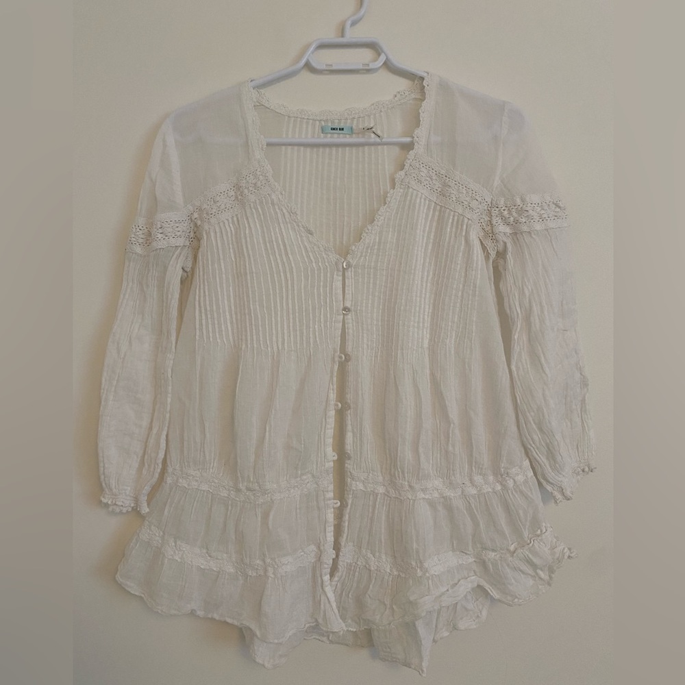KIMCHI BLUE UO White Boho Top